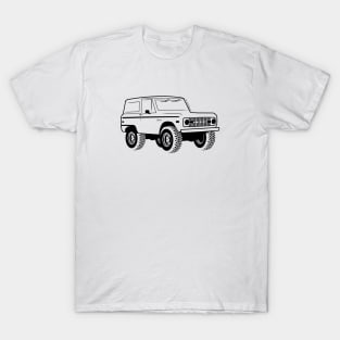 1966-1977 Ford Bronco Black Print T-Shirt